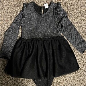 Sparkly Black Long Sleeve Dress